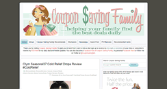 Desktop Screenshot of couponsavingfamily.com